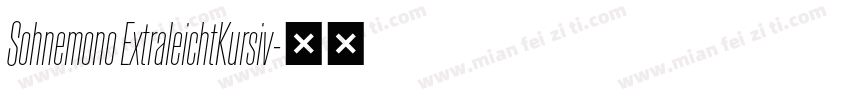 Sohnemono ExtraleichtKursiv字体转换